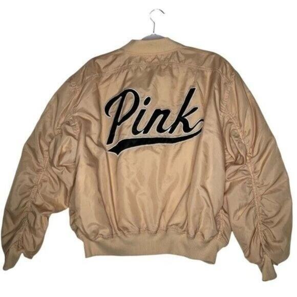 Victoria's Secret PINK Size XS Blush Pink Long Sleeve Full Zip Logo Jacket - Picture 2 of 14